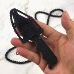 Fixed Blade Knife Mini Pocket Edc Straight Belt Knofe G10 Handle ABS Sheath Multi Boot Tactical Combat Tool Neck Chain Gift - immagine 6