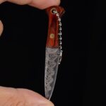 Small Kitchen Knife Mini Keychain Unboxing Stainless Steel Pocket Knife With Leather Case Portable Outdoor Hanging Cutting Tool - immagine 3