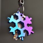 Snowflake Camping Multitool Portable Pocket Tool Box Pendant Wrench Ratchet Combination Gear Clip Measure Useful Hand Tool - immagine 2