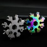 Snowflake Camping Multitool Portable Pocket Tool Box Pendant Wrench Ratchet Combination Gear Clip Measure Useful Hand Tool - immagine 5