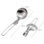 Spatula Shovel Ladle Tableware Stainless Steel Camping Cooking Utensils Foldable Dinnerware Travel Picnic Equipment Supplies - immagine 6