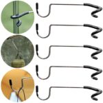 Stainless Steel Light Stand Holder Hooks Portable Tent Pole Lamp Hanger Hunting Fishing Lantern Hanger Outdoor Camping Tools - immagine 5