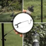 Stainless Steel Light Stand Holder Hooks Portable Tent Pole Lamp Hanger Hunting Fishing Lantern Hanger Outdoor Camping Tools - immagine 6