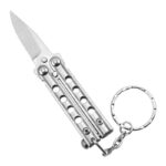 Stainless Steel Sharp Blade Training Tool Folding Keychain Knife Outdoor Camping Gear Hiking Travel Play Gadget Gift For Men - immagine 3