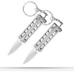 Stainless Steel Sharp Blade Training Tool Folding Keychain Knife Outdoor Camping Gear Hiking Travel Play Gadget Gift For Men - immagine 4