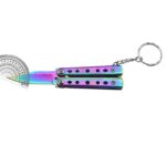 Stainless Steel Sharp Blade Training Tool Folding Keychain Knife Outdoor Camping Gear Hiking Travel Play Gadget Gift For Men - immagine 6
