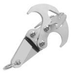 Stainless Steel Survival Folding Grappling Hook Multifunctional Outdoor Climbing Claw Carabiner Travel Rescue Tool Climbing Tool - immagine 2