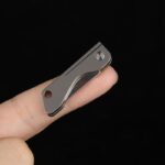 TC4 Titanium Alloy Mini Folding Knife EDC Portable Keychain Pendant Knife Express Unpacking Pocket Knife Gift EDC Tool - immagine 2