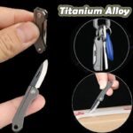 TC4 Titanium Alloy Mini Folding Knife EDC Portable Keychain Pendant Knife Express Unpacking Pocket Knife Gift EDC Tool