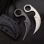 CS GO Tactical Knives Neck Camping Hike Outdoor Self Defense Offensive Hunting Survival Tool With Kydex Sheath - immagine 2