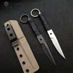 Neck Knives 440c Blade Hunting Outdoor Survival Camping EDC Tool Pocket Knife With K Sheath Dropshipping - immagine 2