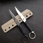 Neck Knives 440c Blade Hunting Outdoor Survival Camping EDC Tool Pocket Knife With K Sheath Dropshipping - immagine 6