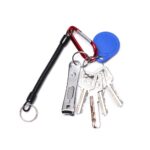 Tactical Retractable Spring Elastic Rope Hook Security Gear Tool For Outdoor Hiking Camping Anti-lost Phone Keychain Carabiner - immagine 3