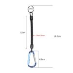 Tactical Retractable Spring Elastic Rope Hook Security Gear Tool For Outdoor Hiking Camping Anti-lost Phone Keychain Carabiner - immagine 6