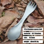 Titanium Alloy Picnic Cutlery Knife Fork Spoon Outdoor Camping Ultralight Portable Multi Tools Picnic Barbecue Folk Spoon - immagine 2