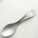 Titanium Alloy Picnic Cutlery Knife Fork Spoon Outdoor Camping Ultralight Portable Multi Tools Picnic Barbecue Folk Spoon - immagine 4