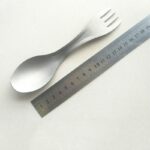 Titanium Alloy Picnic Cutlery Knife Fork Spoon Outdoor Camping Ultralight Portable Multi Tools Picnic Barbecue Folk Spoon - immagine 6