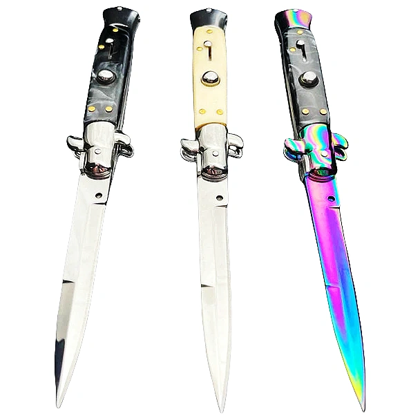 italiensk-fickkniv-med-stiletto-switchblad.webp 8.75 Inch Italian pocket knife with stiletto switch blade - immagine 1
