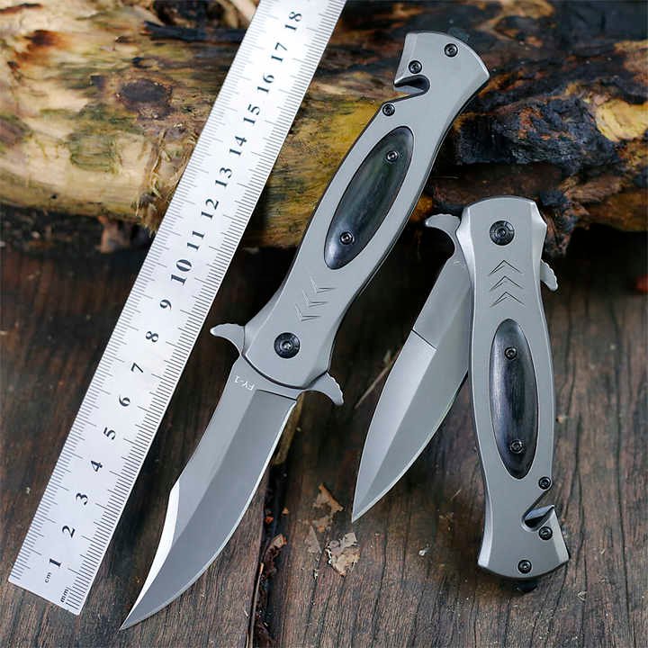 new-design-custom-logo-stainless-steel-folding-knife-knife-outdoor-with-steel-handle_64355cb16db03.jpeg New Design Custom Logo Stainless Steel Folding Knife Knife Outdoor With Steel Handle - immagine 1