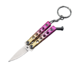 Mini Color Butterfly knife keychain small balisong - immagine 4