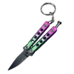 Mini Color Butterfly knife keychain small balisong - immagine 7